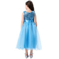 Grace Karin Sleeveless Sequins Voile Blue Baby girls vestido de bola vestidos CL007596-1